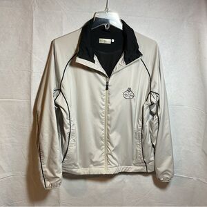 Women’s Golf Jacket from Scotland’s The K Club.  Large, Ivory with Black Piping